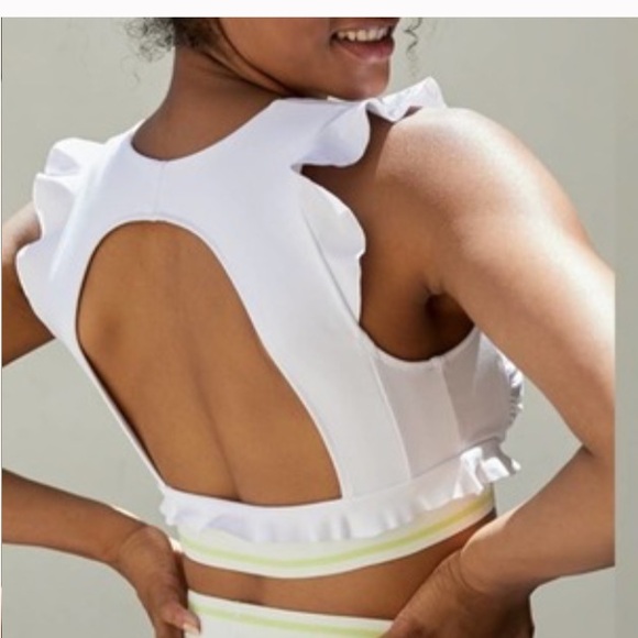 Brand New Free People Small White Ruffles Sanctuary Bra - Picture 3 of 8